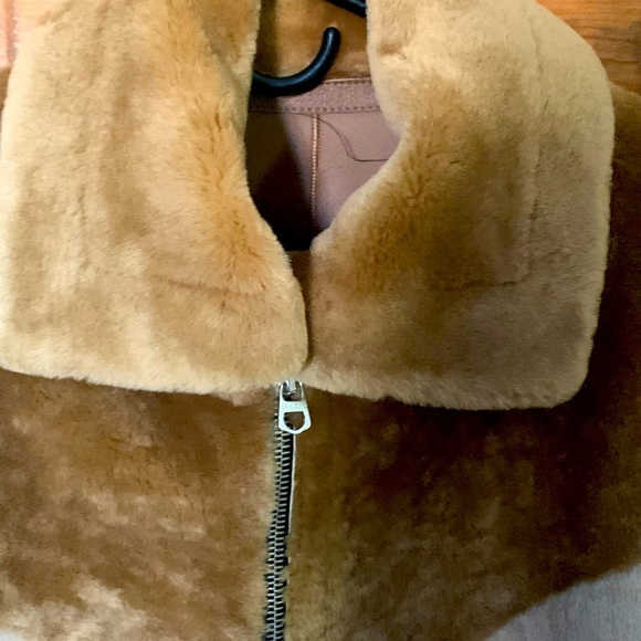 Sandro Samantha Shearling jacket, size 1FR - Picture 6 of 12